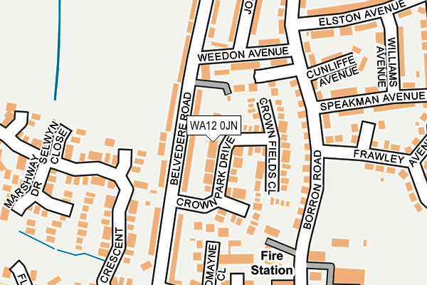 WA12 0JN map - OS OpenMap – Local (Ordnance Survey) WA12 0JN map - OS OpenMap – Local (Ordnance Survey)