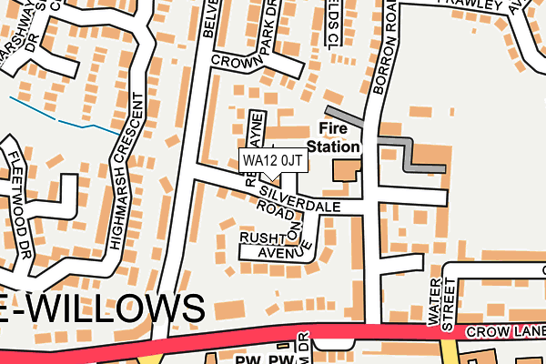 WA12 0JT map - OS OpenMap – Local (Ordnance Survey) WA12 0JT map - OS OpenMap – Local (Ordnance Survey)