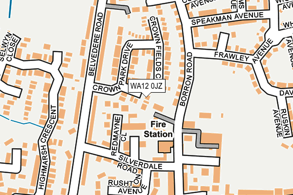 WA12 0JZ map - OS OpenMap – Local (Ordnance Survey) WA12 0JZ map - OS OpenMap – Local (Ordnance Survey)
