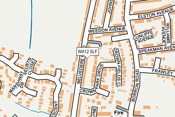 WA12 0LF map - OS OpenMap – Local (Ordnance Survey) WA12 0LF map - OS OpenMap – Local (Ordnance Survey)