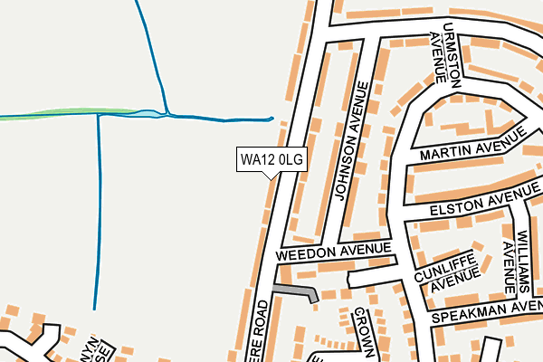 WA12 0LG map - OS OpenMap – Local (Ordnance Survey)