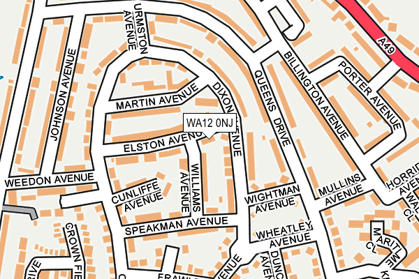 WA12 0NJ map - OS OpenMap – Local (Ordnance Survey) WA12 0NJ map - OS OpenMap – Local (Ordnance Survey)