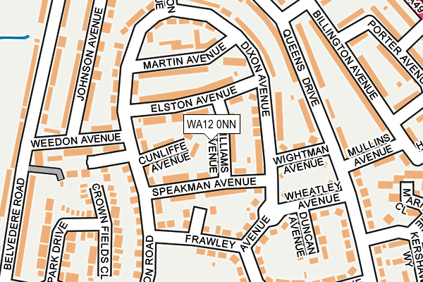 WA12 0NN map - OS OpenMap – Local (Ordnance Survey) WA12 0NN map - OS OpenMap – Local (Ordnance Survey)