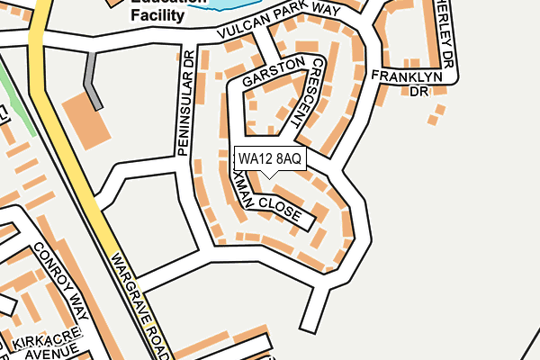 WA12 8AQ map - OS OpenMap – Local (Ordnance Survey)