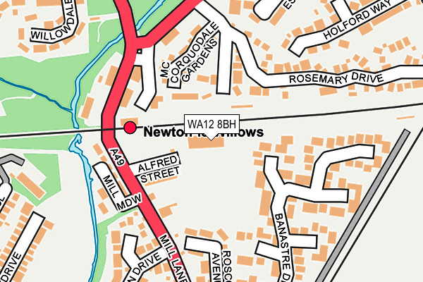 WA12 8BH map - OS OpenMap – Local (Ordnance Survey) WA12 8BH map - OS OpenMap – Local (Ordnance Survey)
