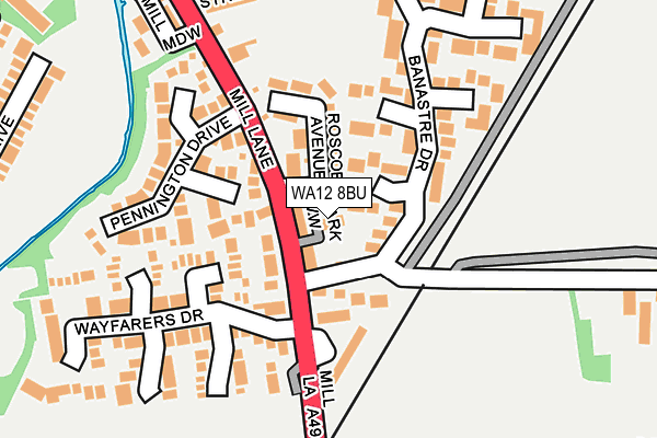WA12 8BU map - OS OpenMap – Local (Ordnance Survey) WA12 8BU map - OS OpenMap – Local (Ordnance Survey)
