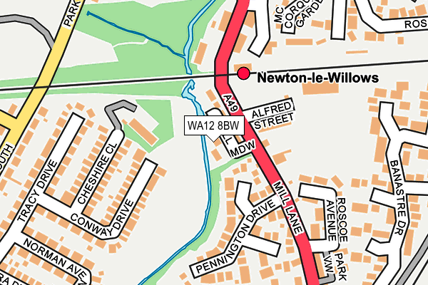 WA12 8BW map - OS OpenMap – Local (Ordnance Survey) WA12 8BW map - OS OpenMap – Local (Ordnance Survey)