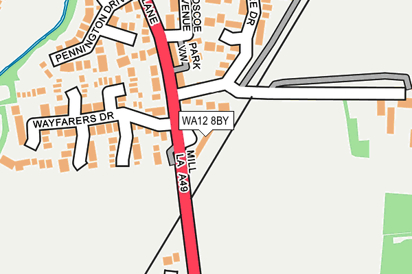 WA12 8BY map - OS OpenMap – Local (Ordnance Survey) WA12 8BY map - OS OpenMap – Local (Ordnance Survey)