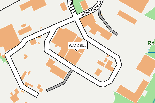 WA12 8DJ map - OS OpenMap – Local (Ordnance Survey) WA12 8DJ map - OS OpenMap – Local (Ordnance Survey)
