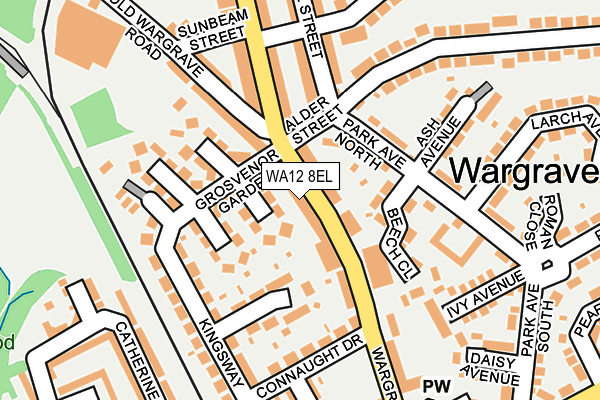 WA12 8EL map - OS OpenMap – Local (Ordnance Survey) WA12 8EL map - OS OpenMap – Local (Ordnance Survey)
