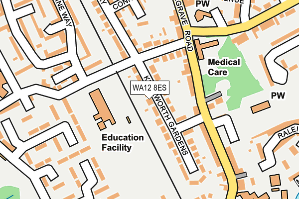 WA12 8ES map - OS OpenMap – Local (Ordnance Survey) WA12 8ES map - OS OpenMap – Local (Ordnance Survey)