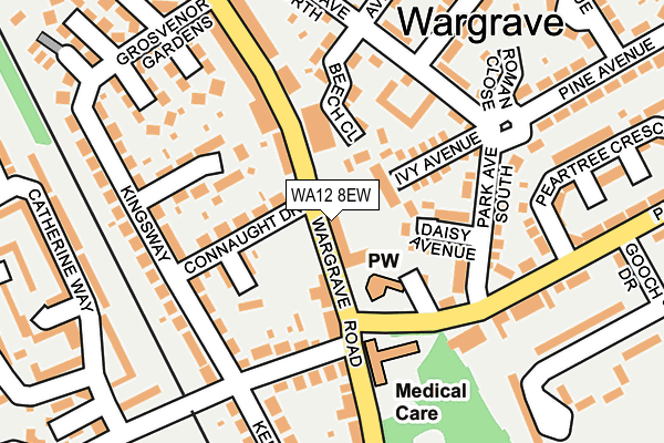 WA12 8EW map - OS OpenMap – Local (Ordnance Survey) WA12 8EW map - OS OpenMap – Local (Ordnance Survey)