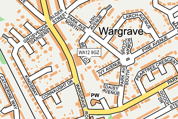 WA12 8GZ map - OS OpenMap – Local (Ordnance Survey) WA12 8GZ map - OS OpenMap – Local (Ordnance Survey)