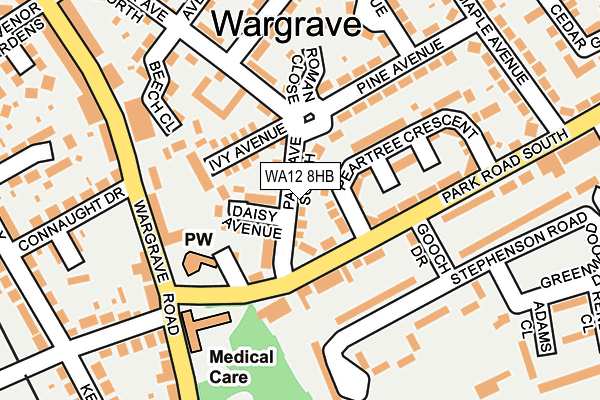 WA12 8HB map - OS OpenMap – Local (Ordnance Survey) WA12 8HB map - OS OpenMap – Local (Ordnance Survey)
