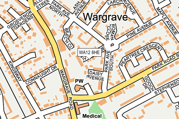 WA12 8HE map - OS OpenMap – Local (Ordnance Survey) WA12 8HE map - OS OpenMap – Local (Ordnance Survey)