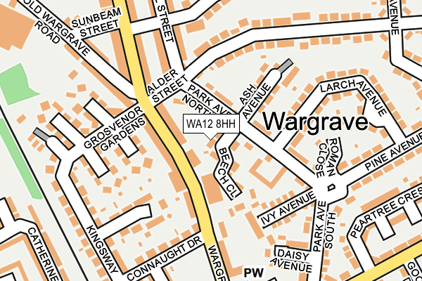 WA12 8HH map - OS OpenMap – Local (Ordnance Survey) WA12 8HH map - OS OpenMap – Local (Ordnance Survey)