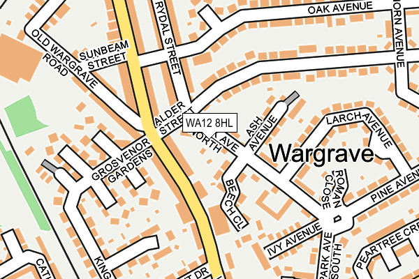 WA12 8HL map - OS OpenMap – Local (Ordnance Survey) WA12 8HL map - OS OpenMap – Local (Ordnance Survey)