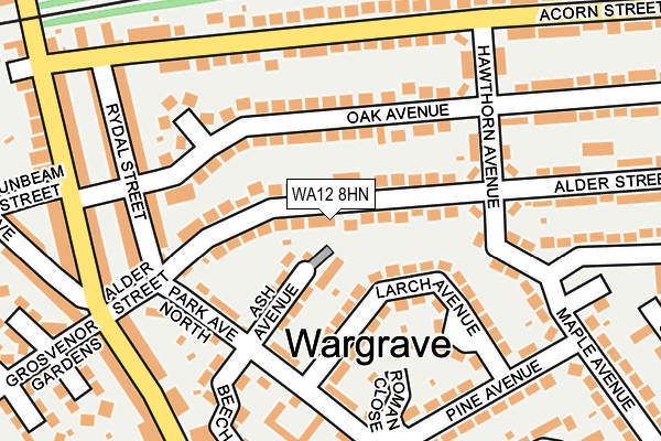 WA12 8HN map - OS OpenMap – Local (Ordnance Survey) WA12 8HN map - OS OpenMap – Local (Ordnance Survey)