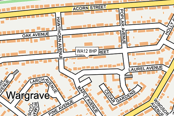 WA12 8HP map - OS OpenMap – Local (Ordnance Survey) WA12 8HP map - OS OpenMap – Local (Ordnance Survey)