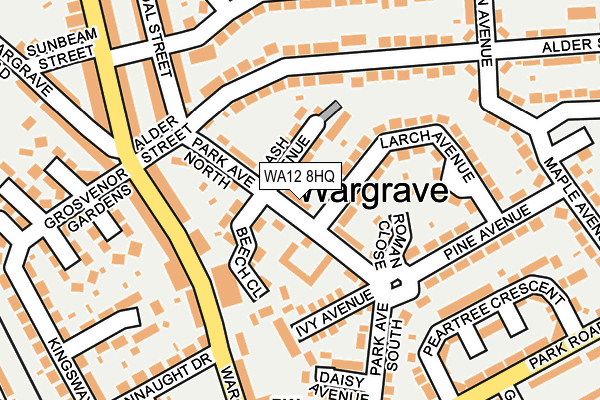 WA12 8HQ map - OS OpenMap – Local (Ordnance Survey)