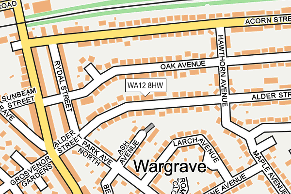 WA12 8HW map - OS OpenMap – Local (Ordnance Survey) WA12 8HW map - OS OpenMap – Local (Ordnance Survey)