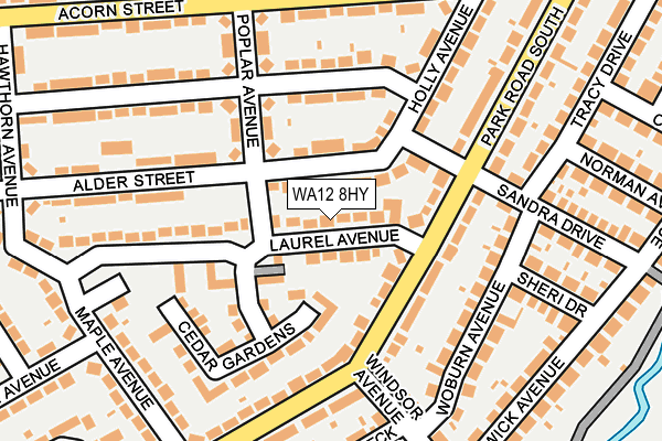 WA12 8HY map - OS OpenMap – Local (Ordnance Survey) WA12 8HY map - OS OpenMap – Local (Ordnance Survey)
