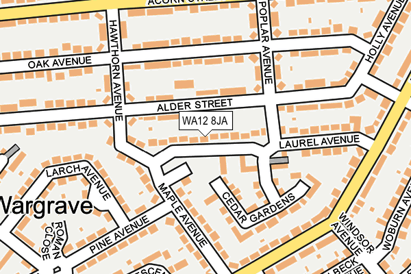 WA12 8JA map - OS OpenMap – Local (Ordnance Survey) WA12 8JA map - OS OpenMap – Local (Ordnance Survey)