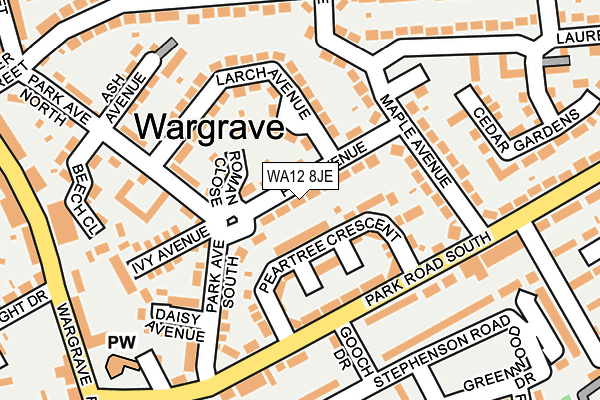 WA12 8JE map - OS OpenMap – Local (Ordnance Survey) WA12 8JE map - OS OpenMap – Local (Ordnance Survey)