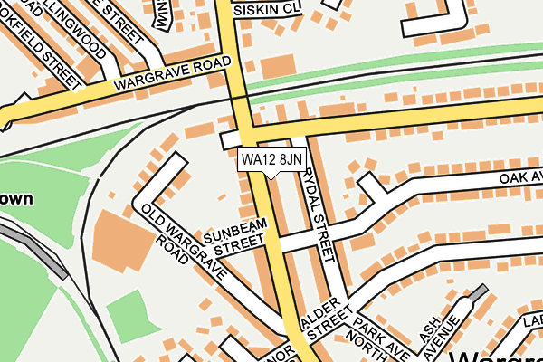 WA12 8JN map - OS OpenMap – Local (Ordnance Survey) WA12 8JN map - OS OpenMap – Local (Ordnance Survey)