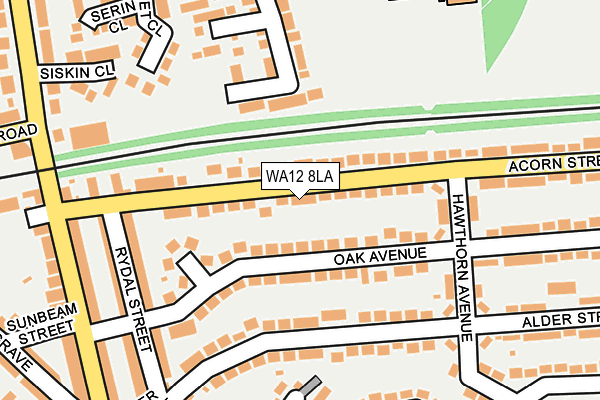 WA12 8LA map - OS OpenMap – Local (Ordnance Survey) WA12 8LA map - OS OpenMap – Local (Ordnance Survey)