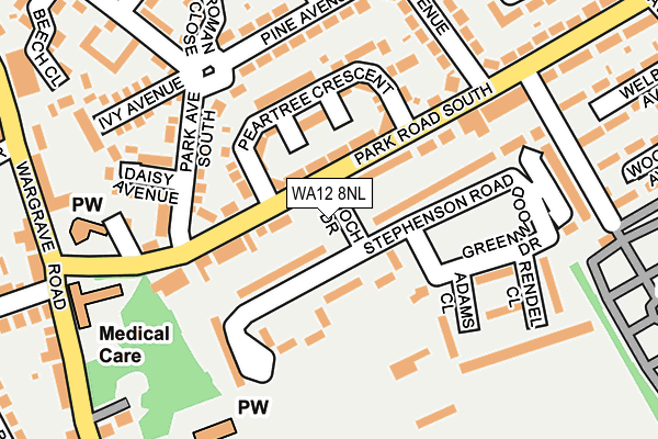 WA12 8NL map - OS OpenMap – Local (Ordnance Survey) WA12 8NL map - OS OpenMap – Local (Ordnance Survey)