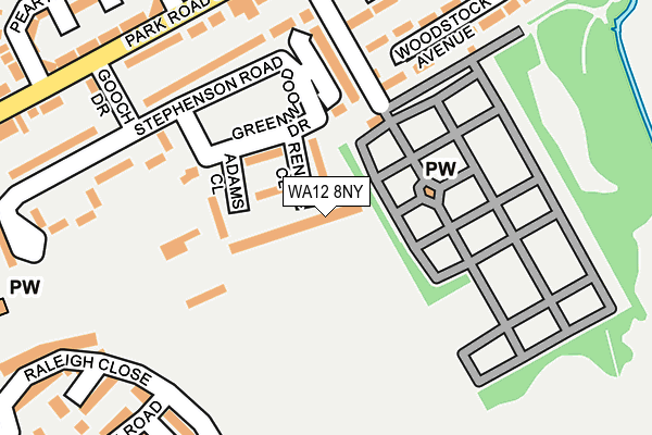 WA12 8NY map - OS OpenMap – Local (Ordnance Survey) WA12 8NY map - OS OpenMap – Local (Ordnance Survey)