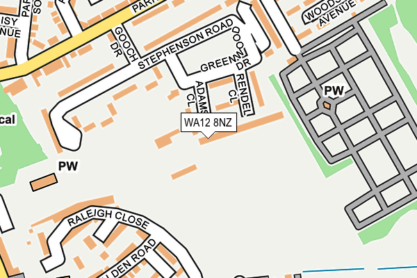 WA12 8NZ map - OS OpenMap – Local (Ordnance Survey) WA12 8NZ map - OS OpenMap – Local (Ordnance Survey)