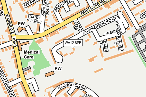 WA12 8PB map - OS OpenMap – Local (Ordnance Survey) WA12 8PB map - OS OpenMap – Local (Ordnance Survey)