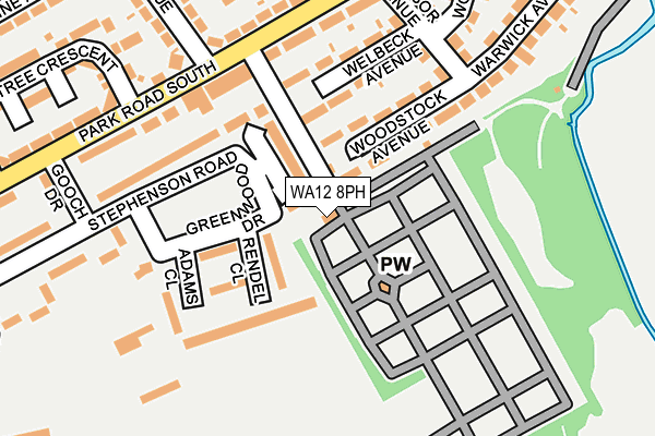 WA12 8PH map - OS OpenMap – Local (Ordnance Survey) WA12 8PH map - OS OpenMap – Local (Ordnance Survey)