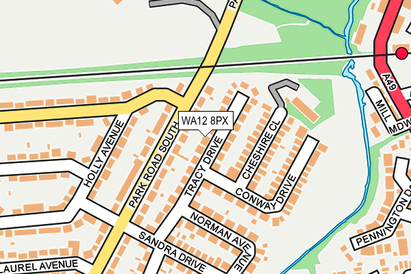 WA12 8PX map - OS OpenMap – Local (Ordnance Survey) WA12 8PX map - OS OpenMap – Local (Ordnance Survey)