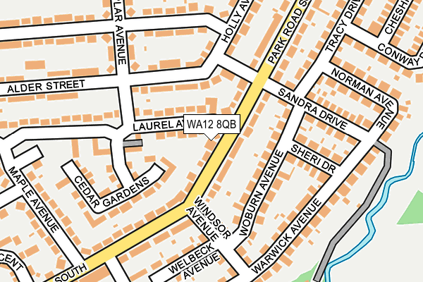 WA12 8QB map - OS OpenMap – Local (Ordnance Survey)