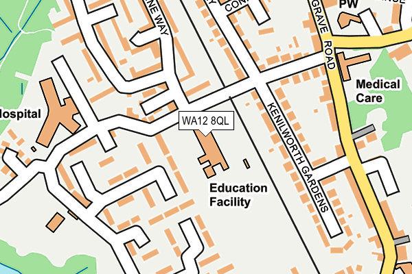 WA12 8QL map - OS OpenMap – Local (Ordnance Survey)