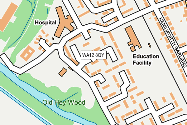 WA12 8QY map - OS OpenMap – Local (Ordnance Survey) WA12 8QY map - OS OpenMap – Local (Ordnance Survey)