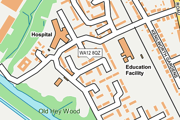 WA12 8QZ map - OS OpenMap – Local (Ordnance Survey)