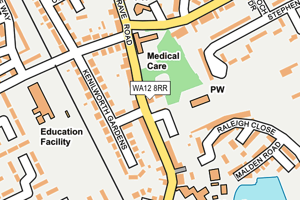 WA12 8RR map - OS OpenMap – Local (Ordnance Survey) WA12 8RR map - OS OpenMap – Local (Ordnance Survey)