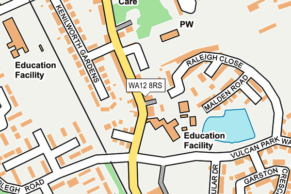 WA12 8RS map - OS OpenMap – Local (Ordnance Survey)