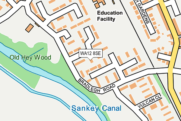 WA12 8SE map - OS OpenMap – Local (Ordnance Survey) WA12 8SE map - OS OpenMap – Local (Ordnance Survey)
