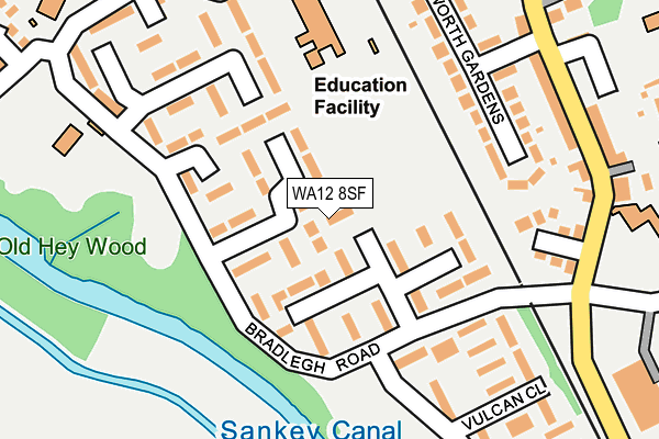 WA12 8SF map - OS OpenMap – Local (Ordnance Survey) WA12 8SF map - OS OpenMap – Local (Ordnance Survey)
