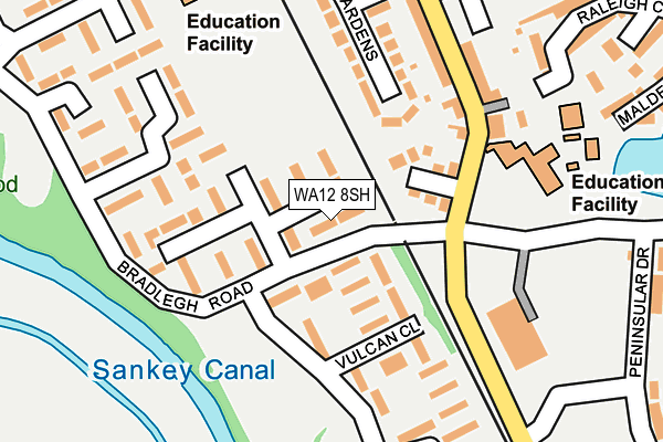 WA12 8SH map - OS OpenMap – Local (Ordnance Survey) WA12 8SH map - OS OpenMap – Local (Ordnance Survey)