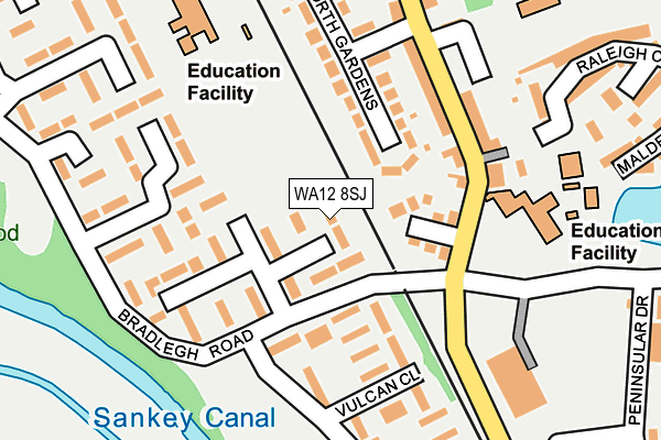 WA12 8SJ map - OS OpenMap – Local (Ordnance Survey) WA12 8SJ map - OS OpenMap – Local (Ordnance Survey)