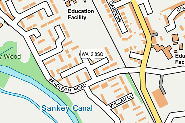 WA12 8SQ map - OS OpenMap – Local (Ordnance Survey) WA12 8SQ map - OS OpenMap – Local (Ordnance Survey)