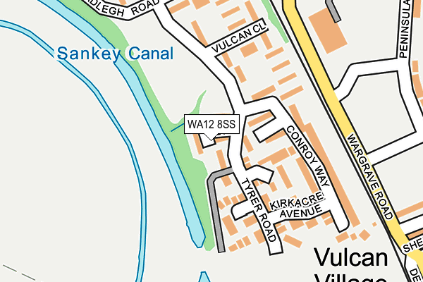 WA12 8SS map - OS OpenMap – Local (Ordnance Survey) WA12 8SS map - OS OpenMap – Local (Ordnance Survey)