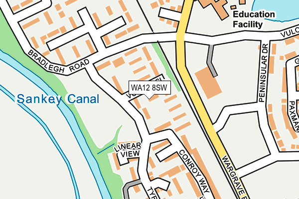 WA12 8SW map - OS OpenMap – Local (Ordnance Survey) WA12 8SW map - OS OpenMap – Local (Ordnance Survey)