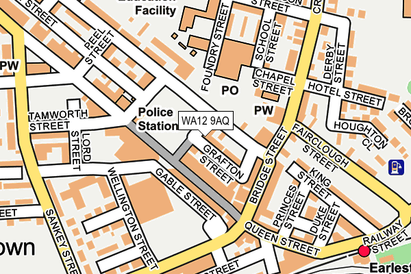 WA12 9AQ map - OS OpenMap – Local (Ordnance Survey) WA12 9AQ map - OS OpenMap – Local (Ordnance Survey)